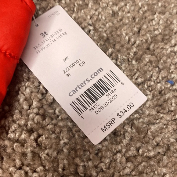 Carters Red puffer vest - Picture 5 of 5